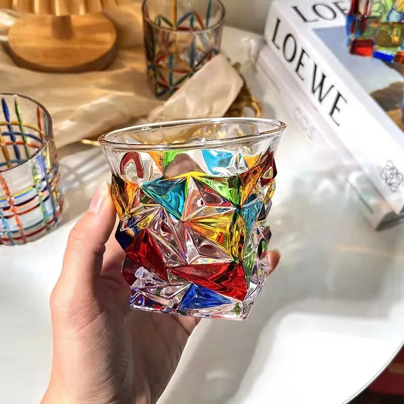 Colorful Crystal Whiskey Glass