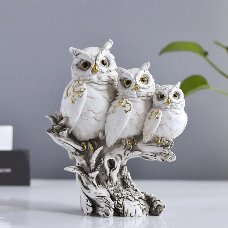 Owl Statue Resin Ornament