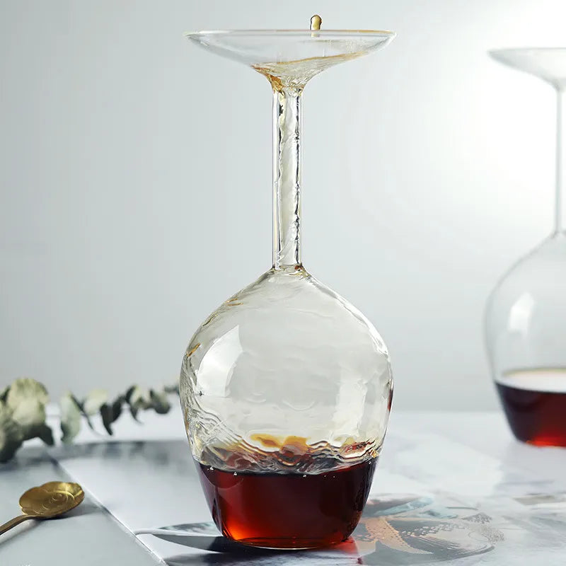 Upside Down Wine Glass