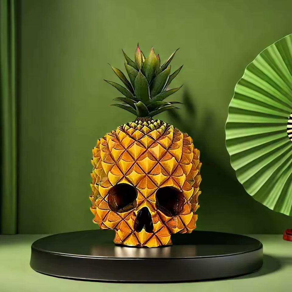 Handmade Skull-Pineapple Commemorative Decor