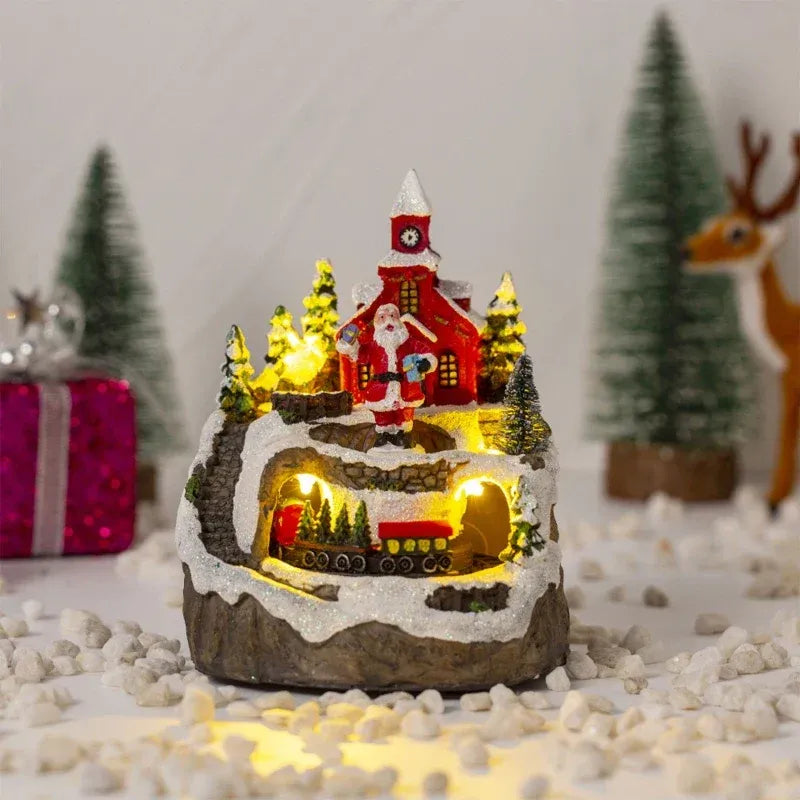 Christmas Igloo Electric Light Train Music Box Christmas Decorations