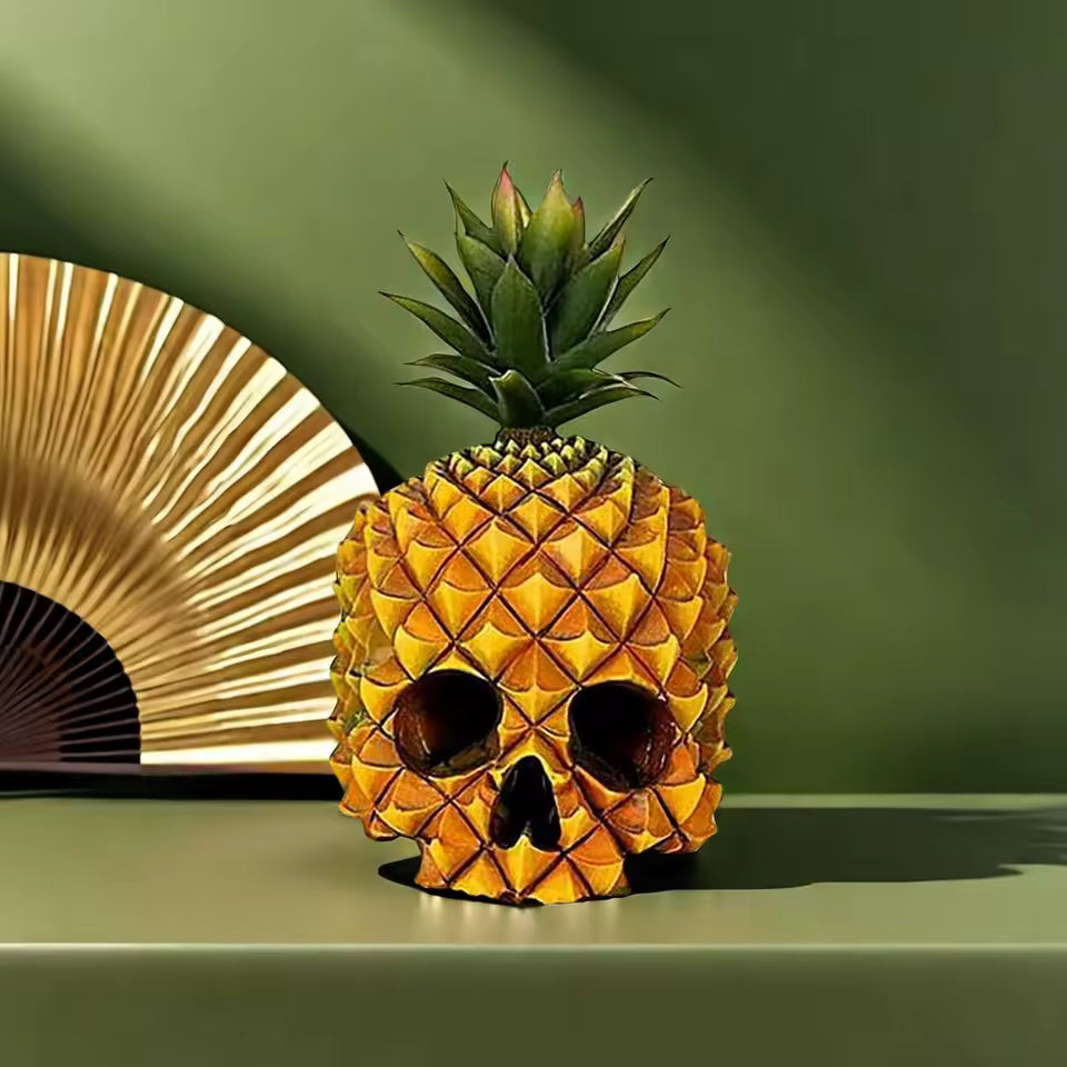 Handmade Skull-Pineapple Commemorative Decor