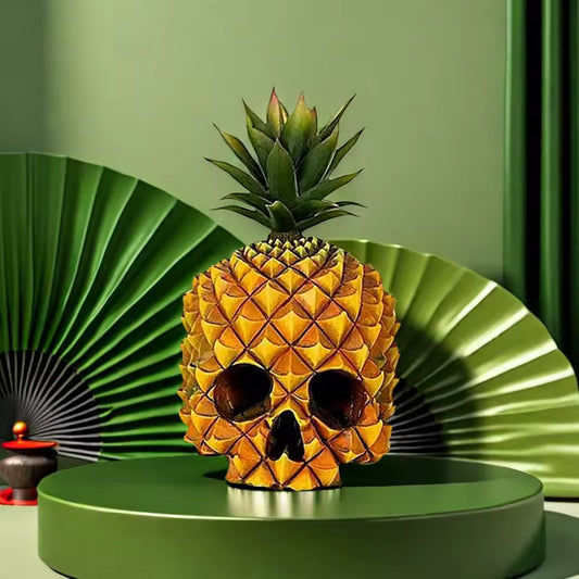Handmade Skull-Pineapple Commemorative Decor