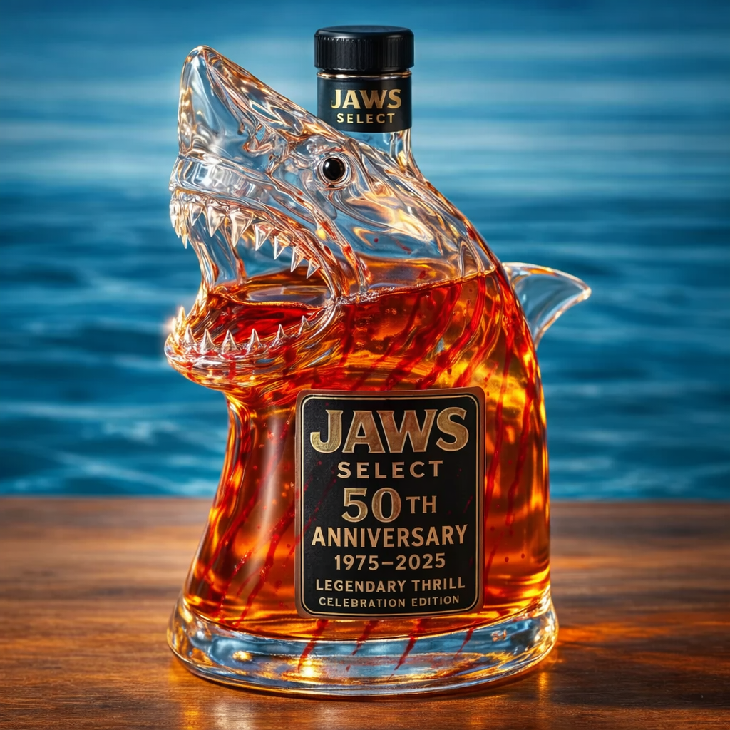 Jaws 50th Anniversary Limited Edition Whiskey Bottle