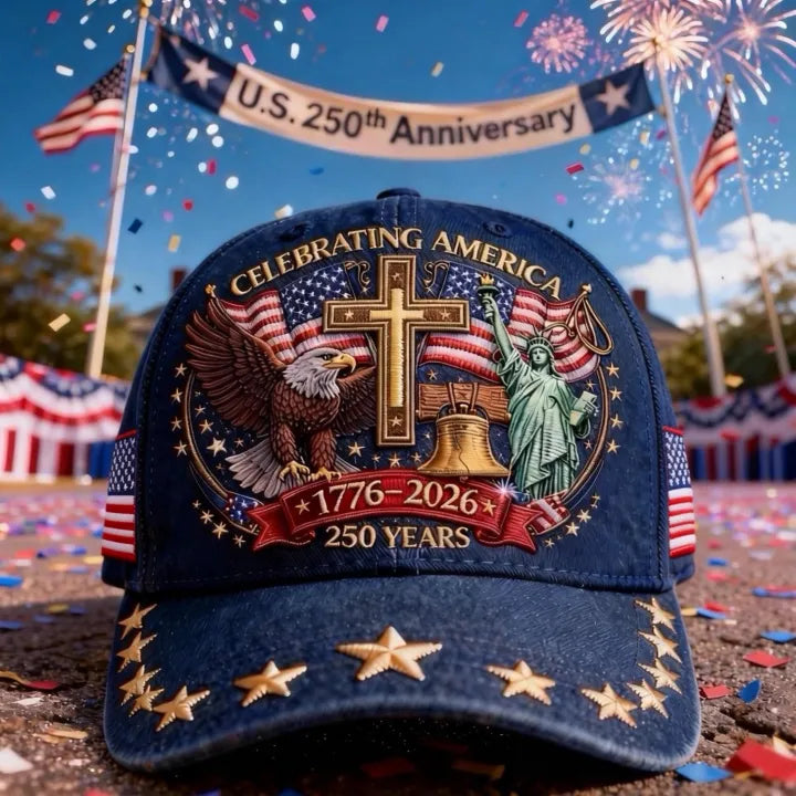 Eagle, Liberty & Cross – United States 250th Anniversary Hat