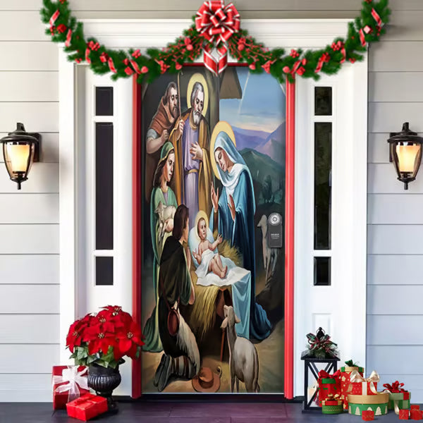 Christmas and Halloween front door decoration