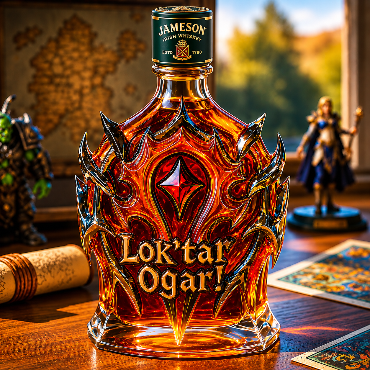 World of Warcraft Lok'tar Ogar Whiskey Bottle