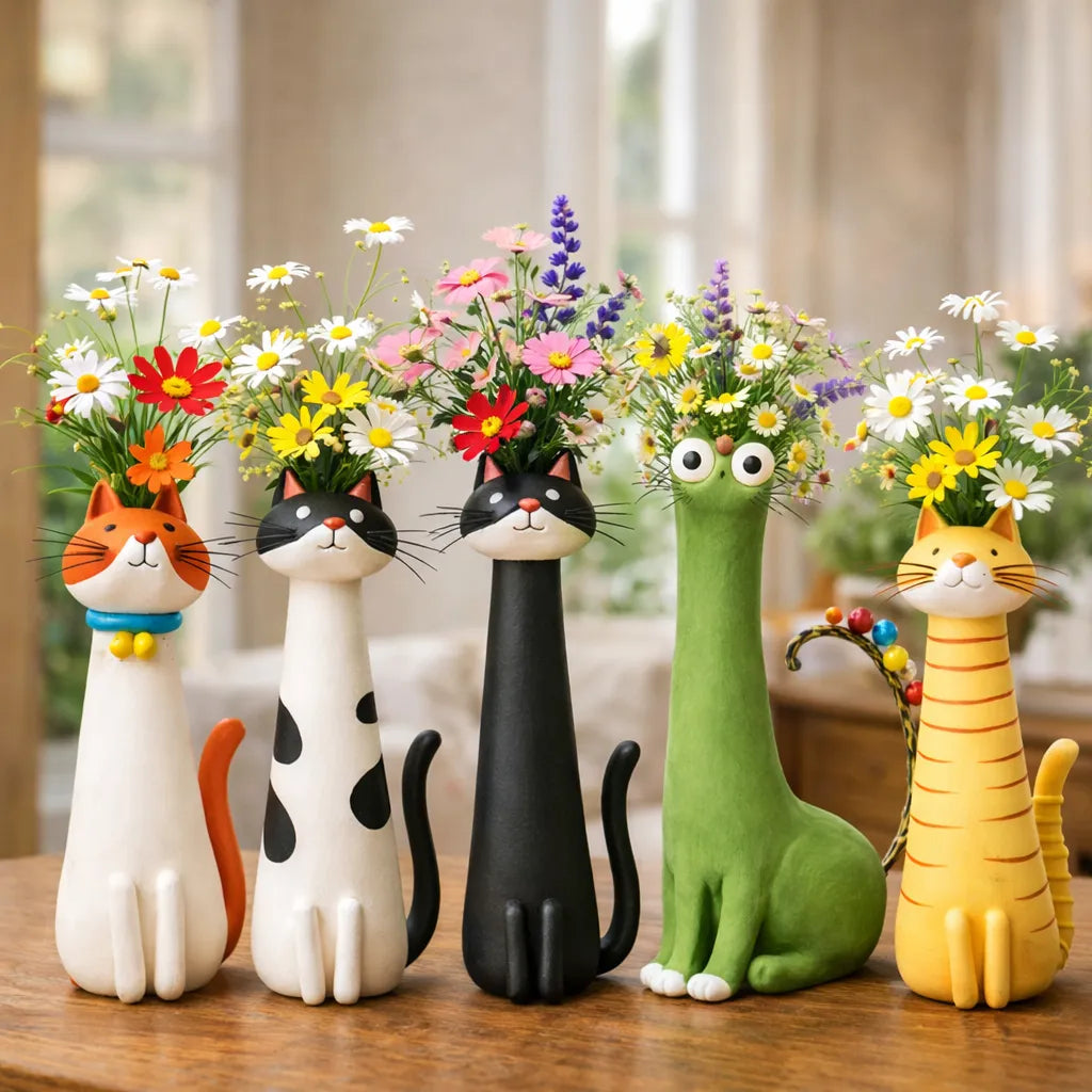 Quirky Cat Vase