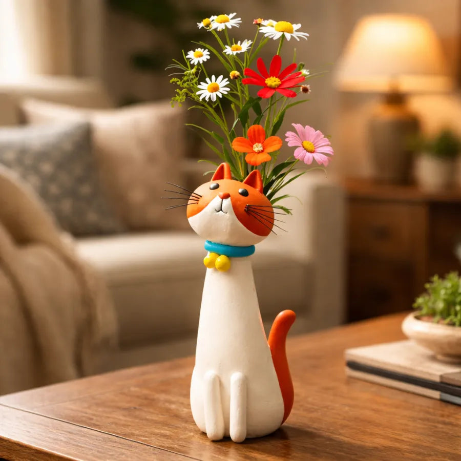 Quirky Cat Vase