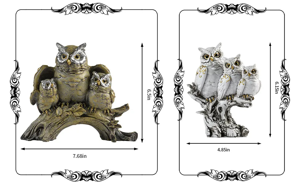 Owl Statue Resin Ornament