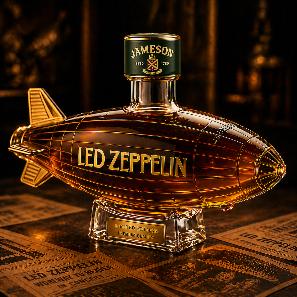 Led Zeppelin Whiskey Bottle