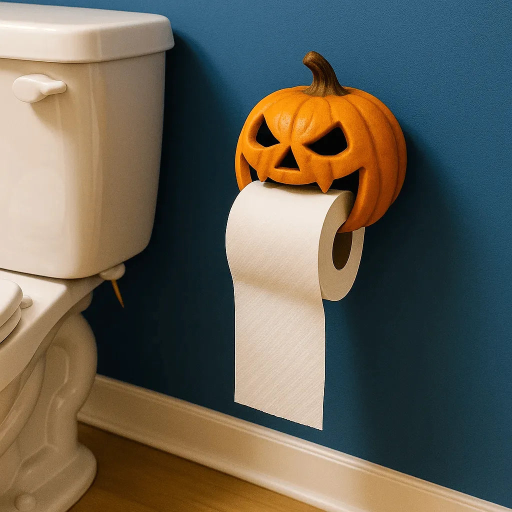 Halloween  Pumpkin Bucket Toilet Paper Holder
