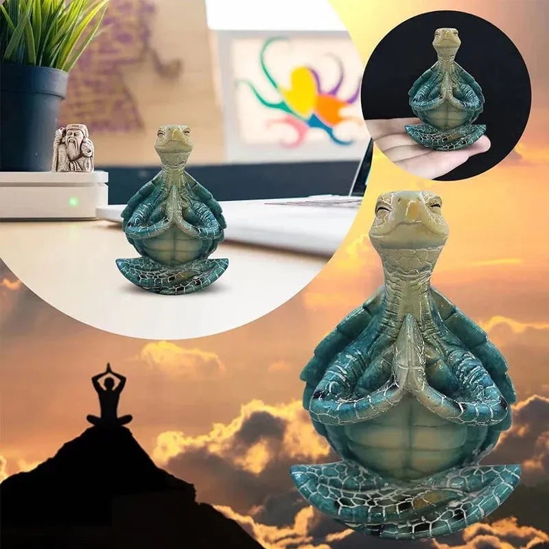 Sea Turtle Yoga Statue