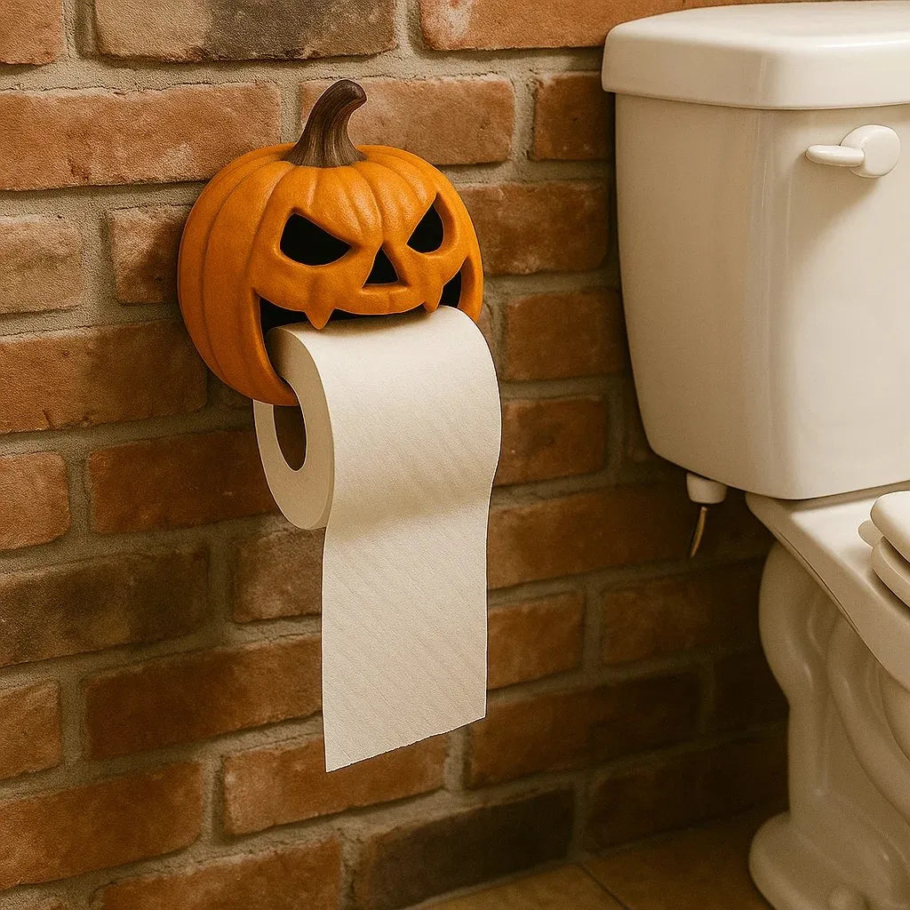 Halloween  Pumpkin Bucket Toilet Paper Holder