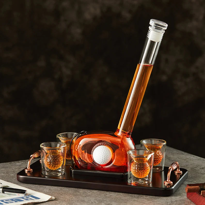 Golf Whiskey Decanter Set