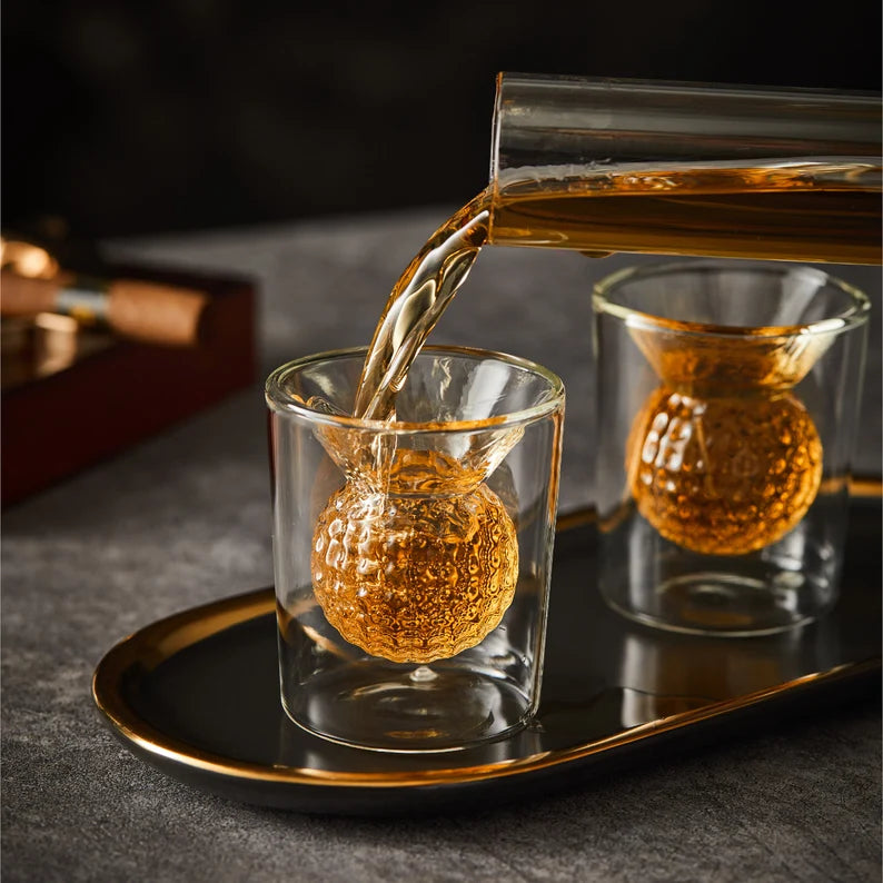 Golf Whiskey Decanter Set