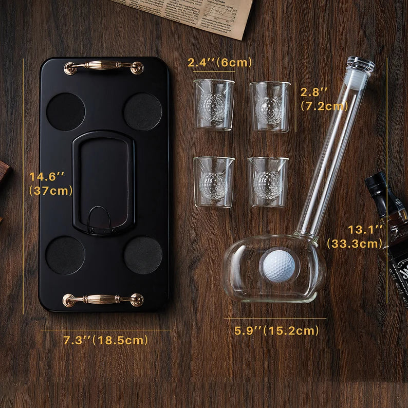 Golf Whiskey Decanter Set