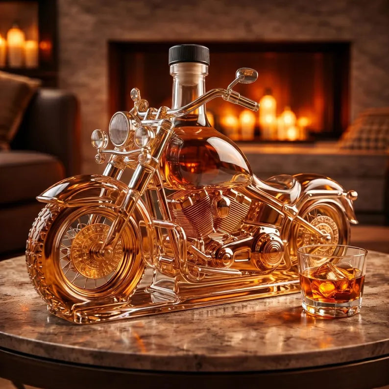 Motorcycle Whiskey Bottle