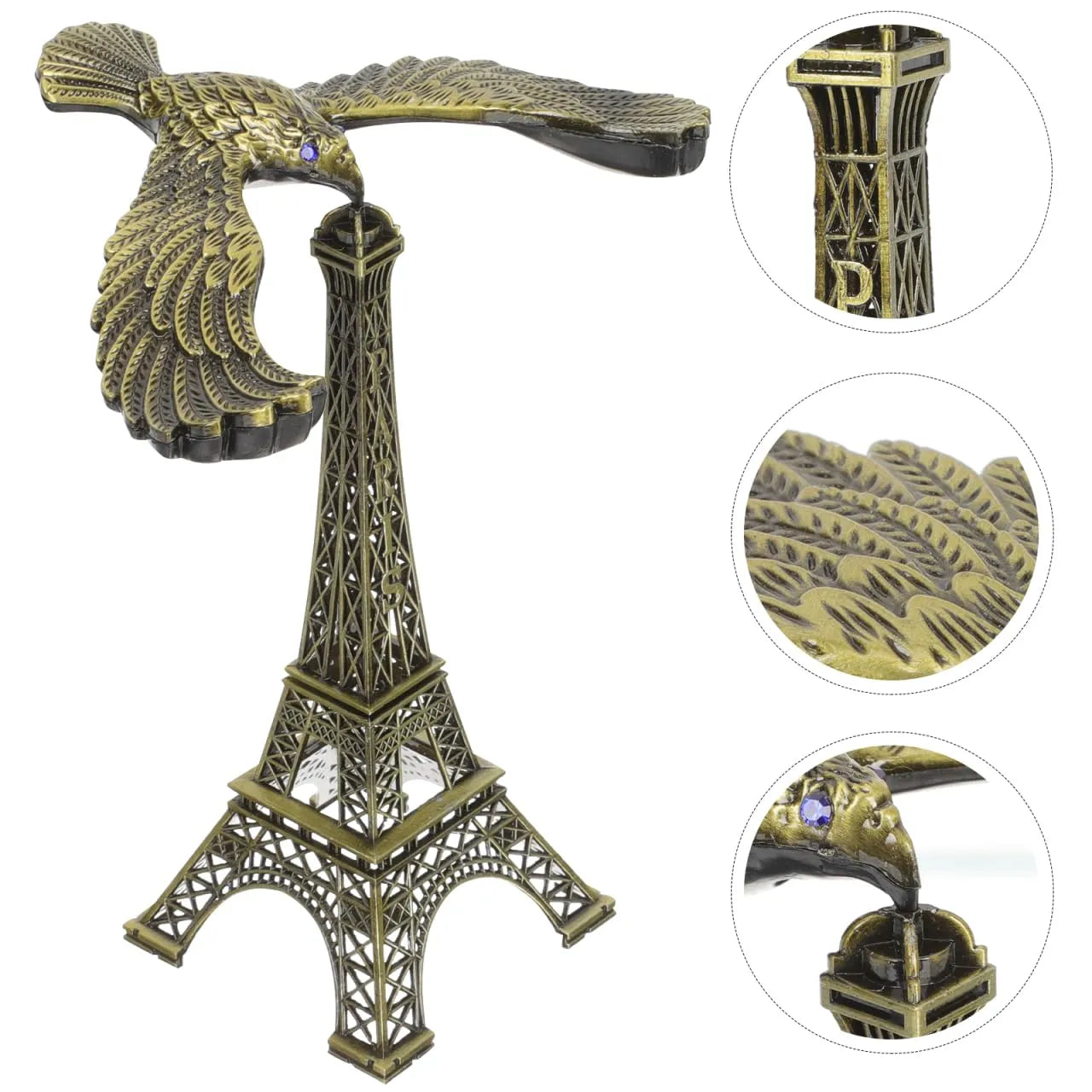 Metal Eiffel Tower Balance Eagle
