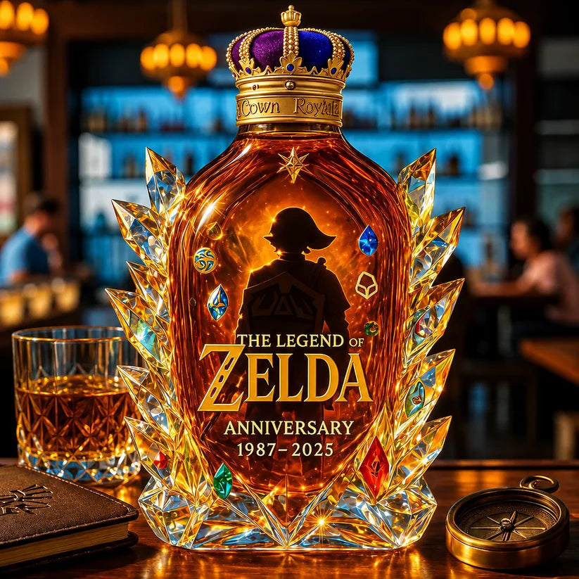The Dazzling Legend Of Zelda 38th Anniversary 1987-2025 Whisky Bottle